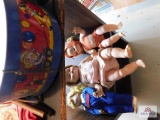 Vintage Childs Drum With Sticks And Blinky Eye Baby dolls