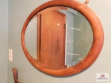 Small Oak Oval Mirror