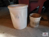 20 Inch No. 12 Crock And 11 Inch No. 3 Crock