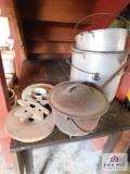 Smelting Pot And Spoon With Aluminum Pots