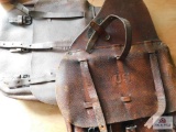 Antique Leather Us Mail Saddle Bag