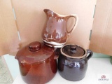 Bean Pots And Pitcher