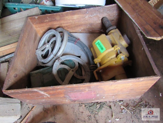 Wooden Crate W Pulleys