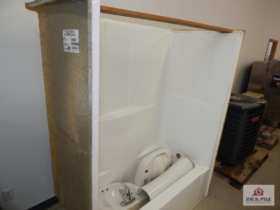 Complete bathtub insert & pedestal sink