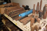 1 lot of mill bits, reamers, machine tool holders