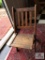 Child size folding oak chair