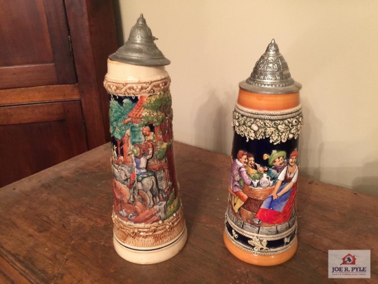 Lot two 2 Gerz German steins