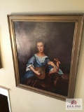 Oil: Ukulele royal flowing dress musician