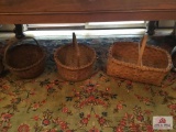 Lot three 3 gathering baskets