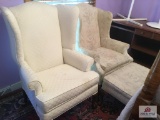 Pair of modern High back upholstered chairs