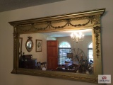 Large gold frame wall mirror