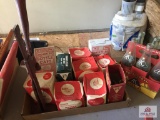 Vintage bottle capper and caps and vintage RC cola six pack