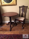 Claw foot & rope trim side table