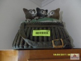 cats in a fishing basket