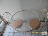 cream colored patio table w chairs