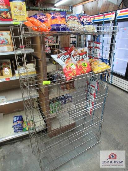 5 tier wire rack w contents