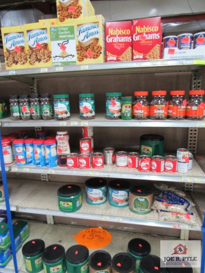 4 ft section of coffee, cookies etc.