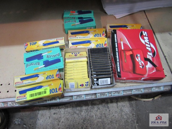 rolling papers and cigarette machines