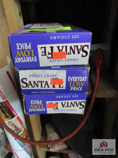 3 cartons of Santa fe grape cigars