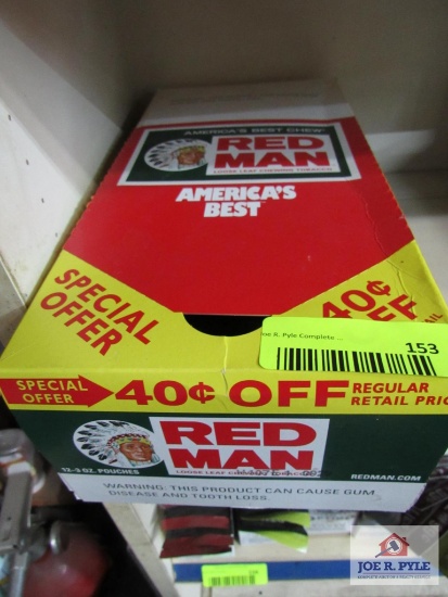1 carton of red man chewing tobacco