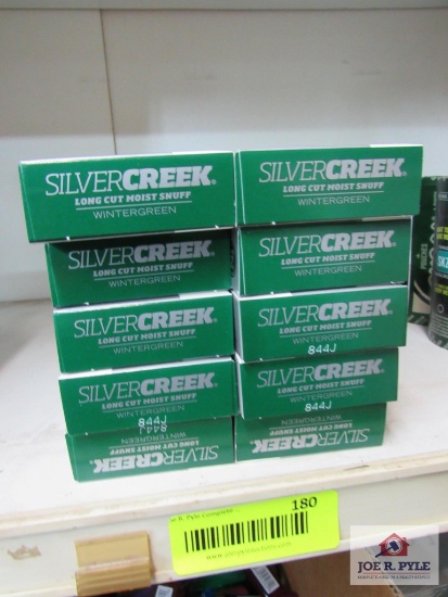 10 packs of silvercreek snuff