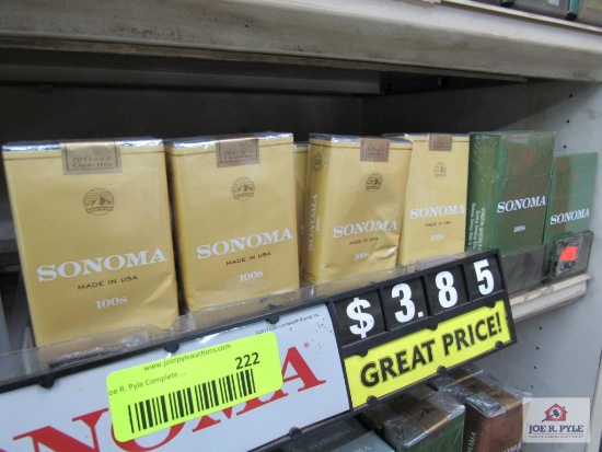 17 packs of Sonoma cigs