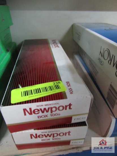 2 cartons of Newport 100's