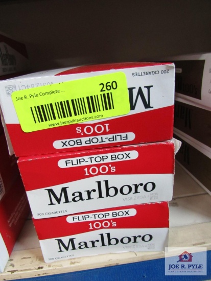 3 cartons of Marlboro red 100's