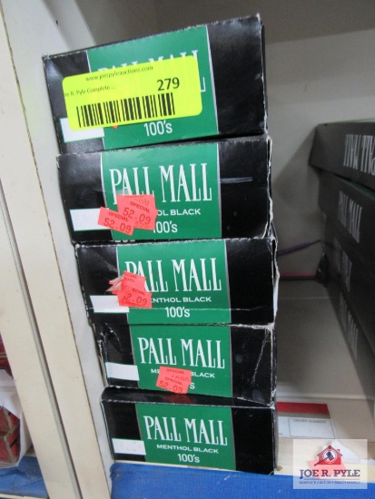 pall mall menthol black 5 cartons