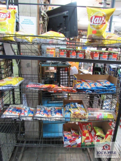 chips, salsa, animal crackers, marshmallows, etc.