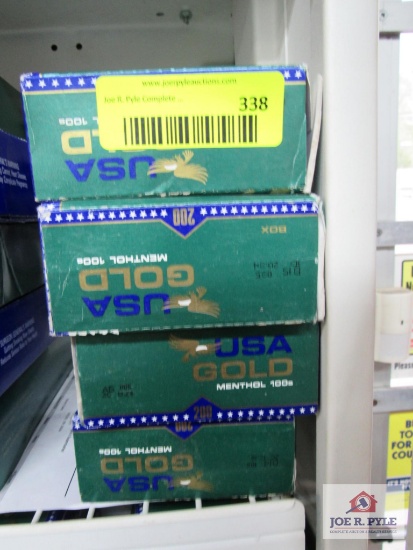 4 CARTONS OF USA GOLD MENTHOL 100'S