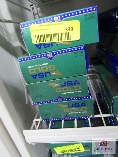 4 cartons of USA gold menthols 100