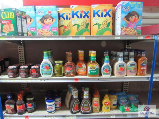 4 ft section of cereal, dressings, etc.