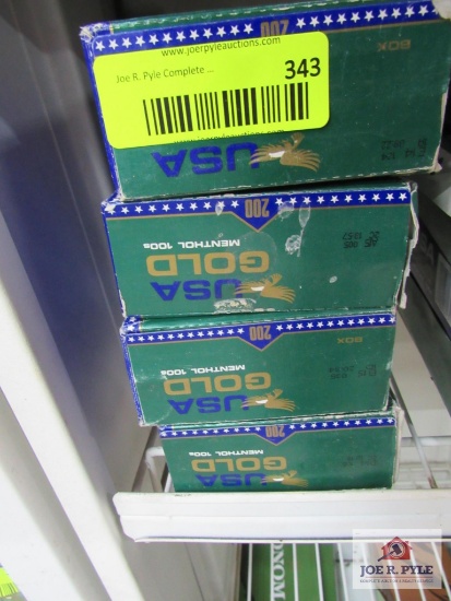 4 cartons of USA gold menthols 100