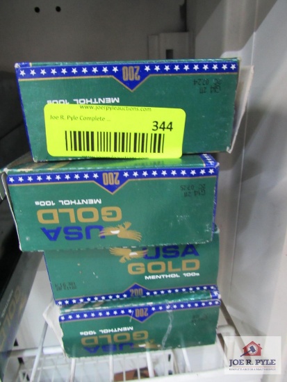 4 cartons of USA gold menthols 100