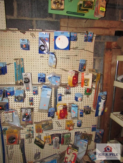 misc. 4 ft hardware items plumbing clamps etc.