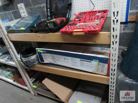 empty white shelf