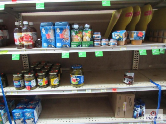 4 ft section of baby food, pop tarts, etc.