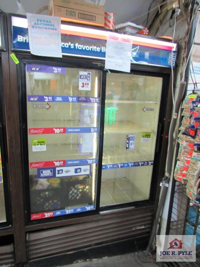 true 2 door sliding cooler