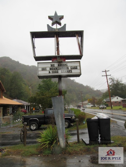 vintage outdoor sign (must be taken down)