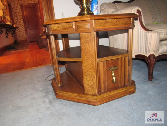side table and lamp