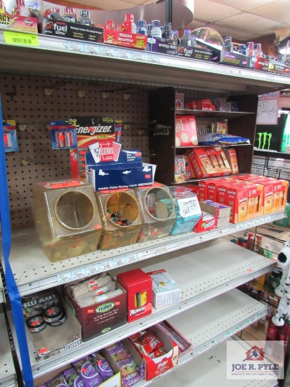 4 ft section of crackers, batteries, etc.