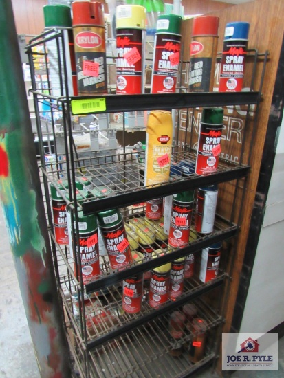 shelf w contents misc. paints