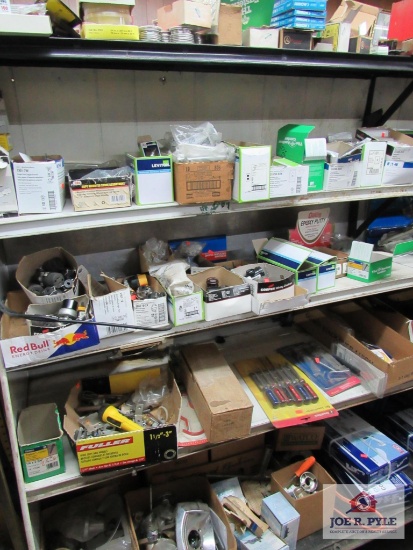 4ft section of electrical plugs, faucets, screwdrivers