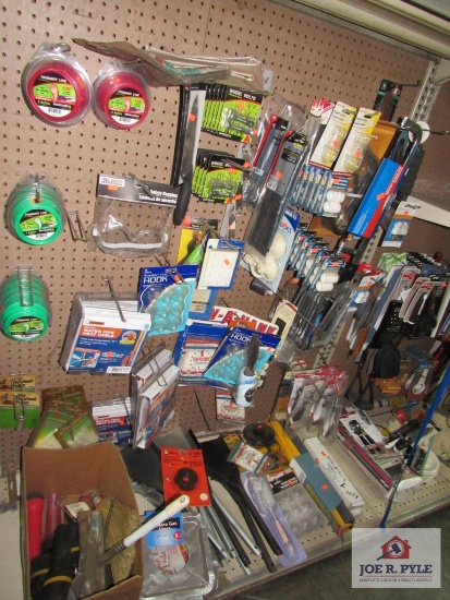 misc. jigsaw blades, weedeater string, etc.