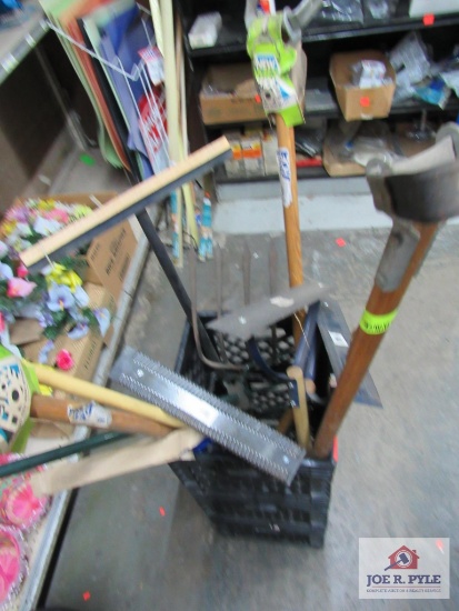 lot full of garden tools