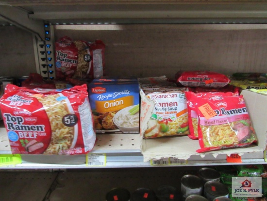 4 ft section of ramen noodles, mixed vegetables, approx. 100 items