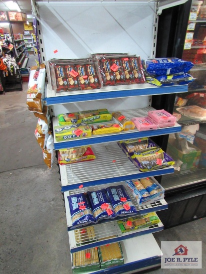 2 ft shelf w contents cookies