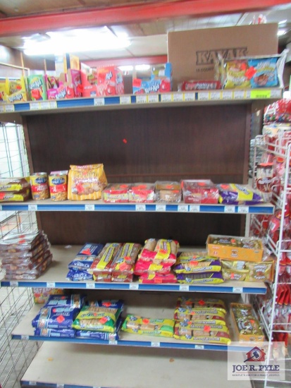 4 ft section of Kool aid, cookies, crackers