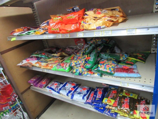 4 ft sections of candy Reese's, baby ruths, etc.